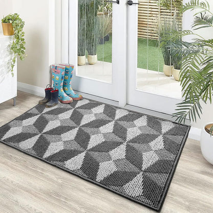 Dexi Non-Slip Entrance Mat, Indoor Door Mat, Low Profile Washable Rug, Indoor Entryway, 50x80, Charcoal