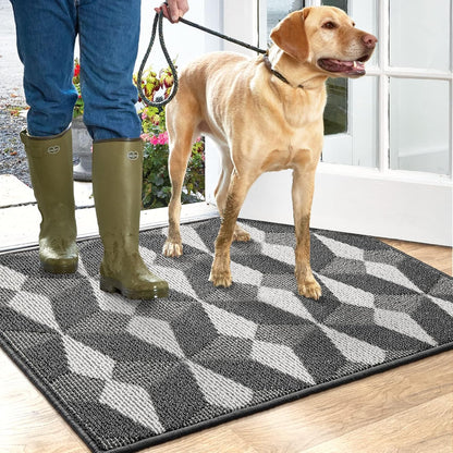 Dexi Non-Slip Entrance Mat, Indoor Door Mat, Low Profile Washable Rug, Indoor Entryway, 50x80, Charcoal