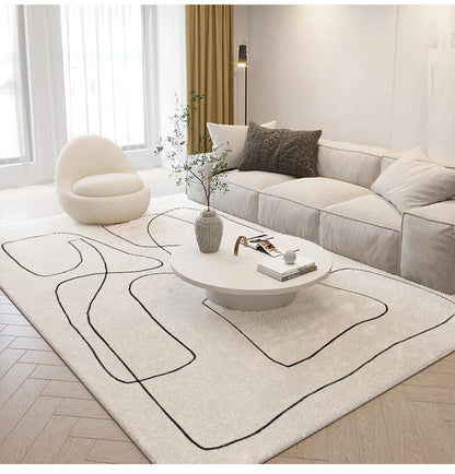 Nordic style rugs for living room, bedroom. Abstract art in simple lines. Various models and sizes at a good price