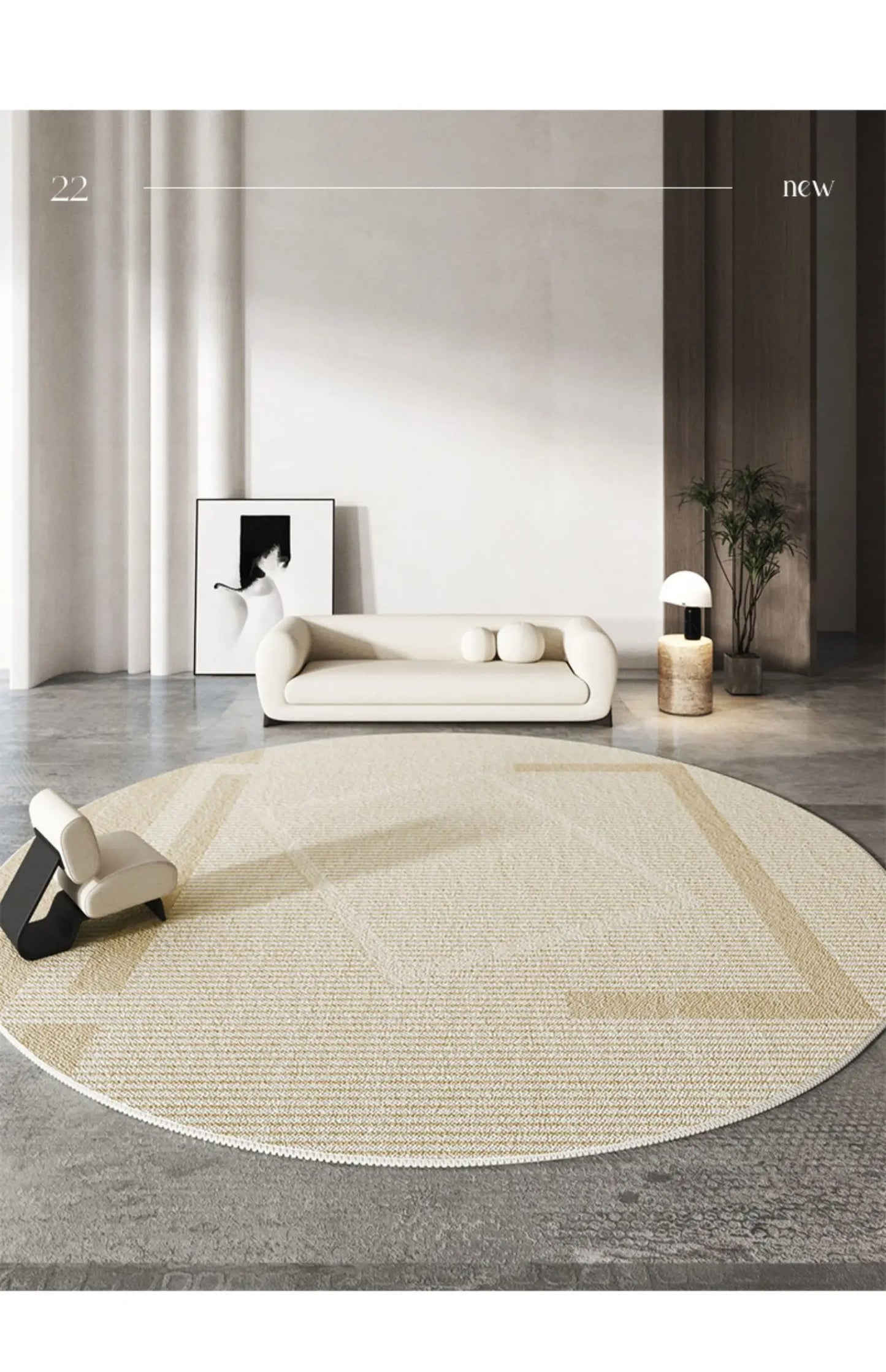 Alfombras redondas minimalistas para salón, dormitorio, estilo japonés, suaves. Precios bajos