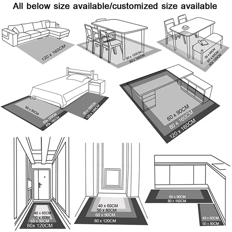 Alfombras de estilo moderno para salón y dormitorio. Alfombras antideslizantes en varios tamaños. Precios bajos