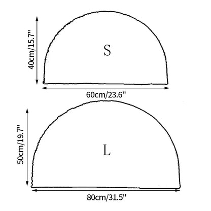 Tapete Semicírculo para Banheiro e Entrada, Antiderrapante e Absorvente com Estilo Desenhos Animados