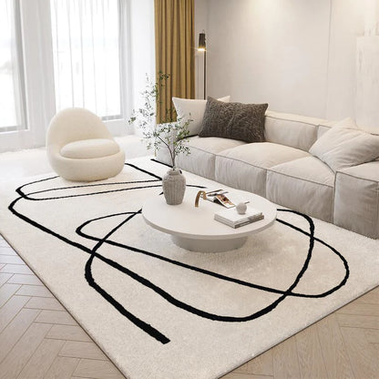 Nordic style rugs for living room, bedroom. Abstract art in simple lines. Various models and sizes at a good price