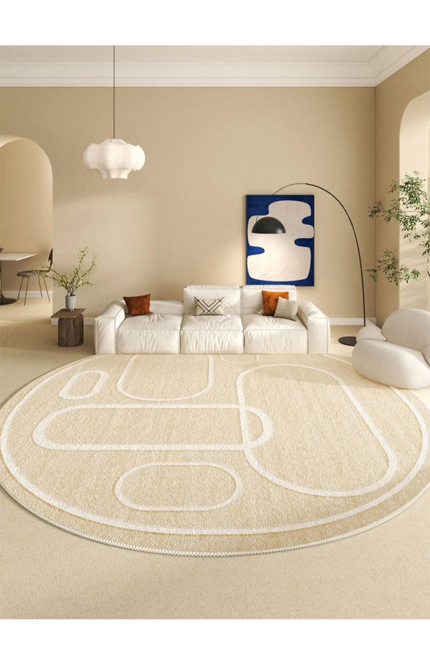 Alfombras redondas minimalistas para salón, dormitorio, estilo japonés, suaves. Precios bajos