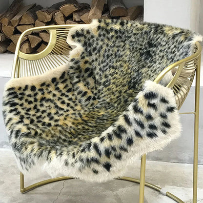 Tapete com Padrão Leopardo - Decoração Elegante para Sala de Estar, Estilo Animal, 90x110cm