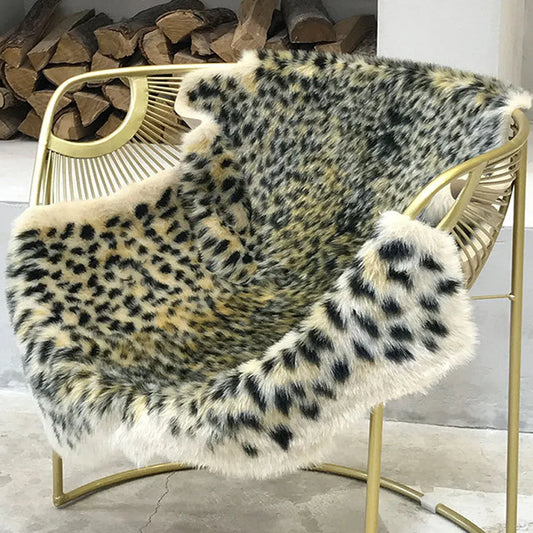 Tapete com Padrão Leopardo - Decoração Elegante para Sala de Estar, Estilo Animal, 90x110cm