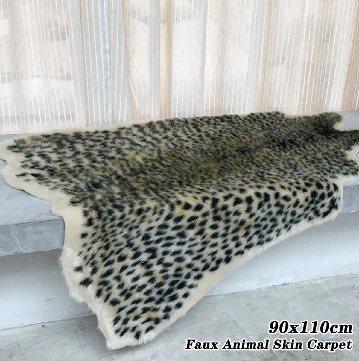 Tapete com Padrão Leopardo - Decoração Elegante para Sala de Estar, Estilo Animal, 90x110cm