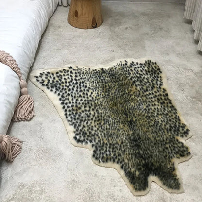 Tapete com Padrão Leopardo - Decoração Elegante para Sala de Estar, Estilo Animal, 90x110cm